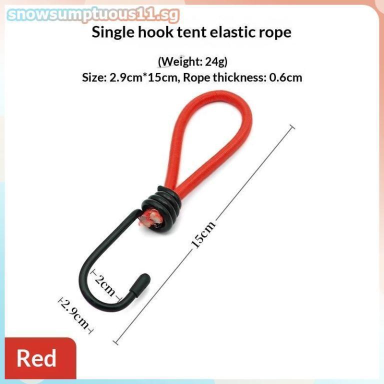 [snowsumptuous] Durable Elastic Rope Hook 5pcs for Tent … in Mandai - Image 1