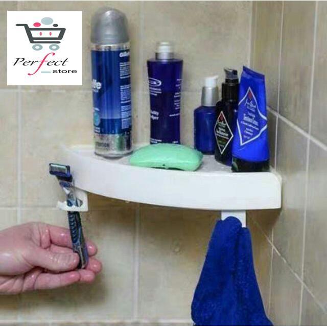 Snap Up Shelf Corner Wall Hanging Bathroom Kitchen Rack in Toa Payoh - Image 1