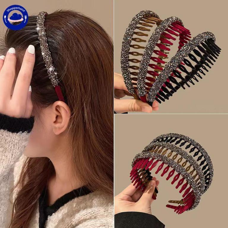Exquisite Rhinestone Hair Band Anti-slip Hair Band Washing … in Geylang - Image 1