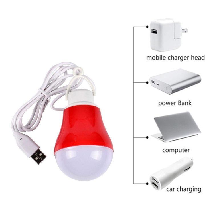Portable Hook LED USB Bulb Emergency Night Light Reading … in Mandai - Image 1