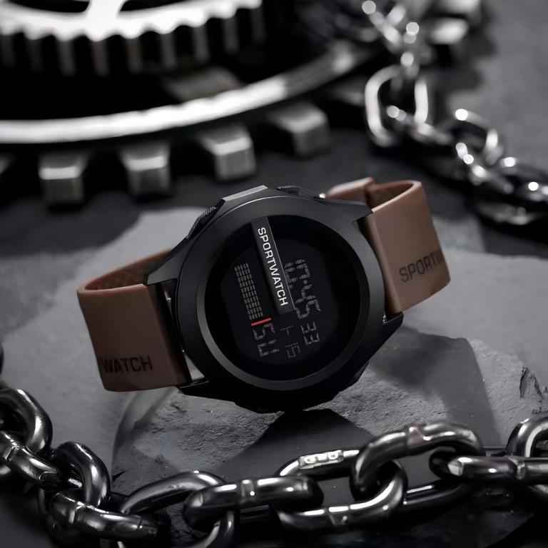 Men's Multifunctional Outdoor Sports Watch - Simple Round … in Singapore - Image 1