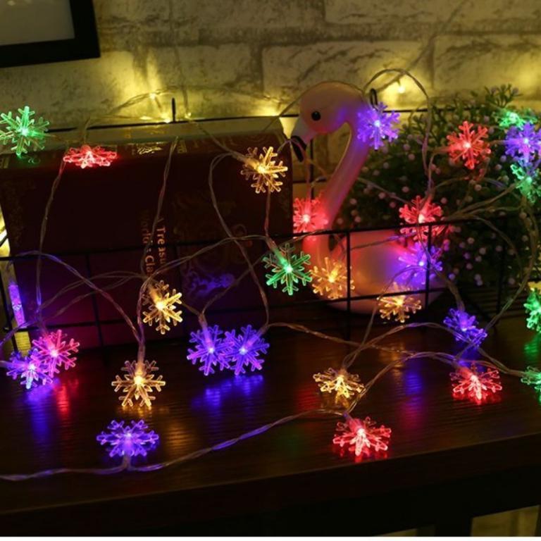 LED Christmas Decoration Light Snowflake String Lights Room … in Geylang - Image 1