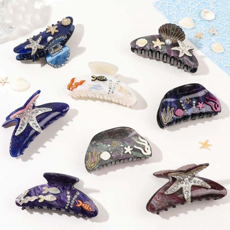MALCOLM Ocean Shell Hair Grab, Starfish Pearl Rhinestone … in Geylang - Image 1