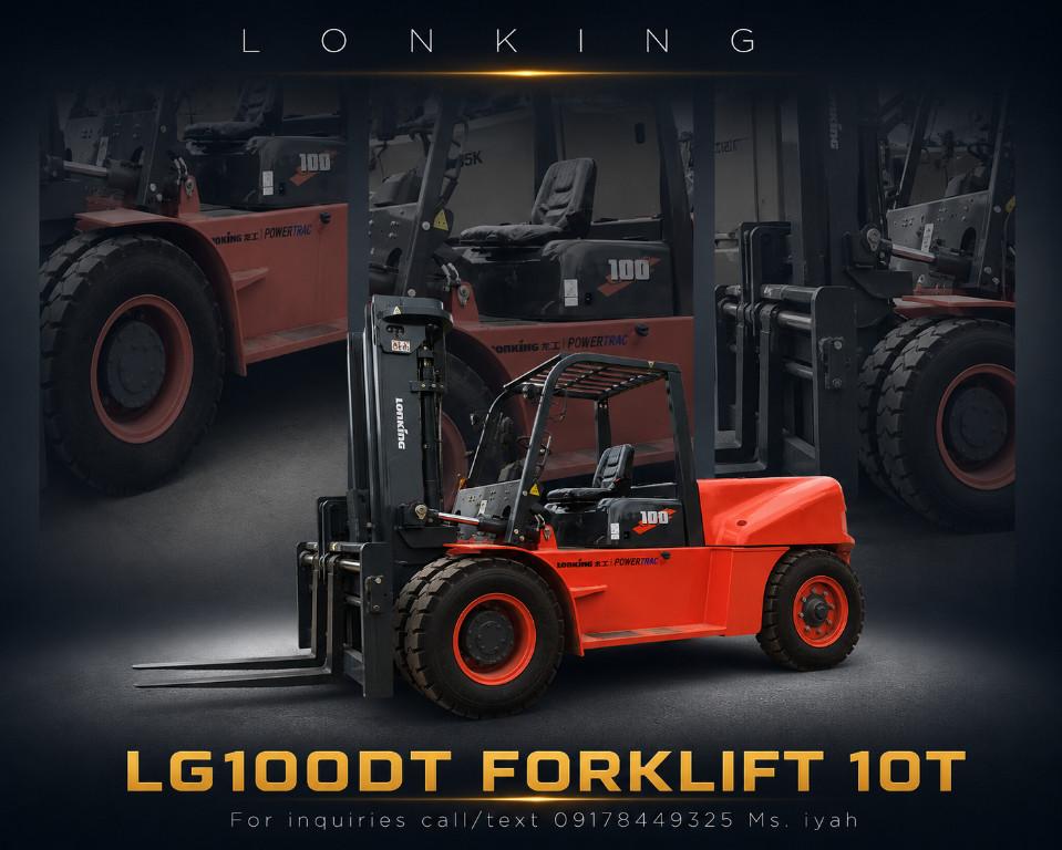 BRANDNEW LONKING LG100DT FORKLIFT 10T STD 3mts,WEICHAI in Malabon - Image 1