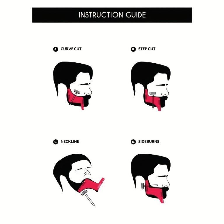 1Pc/2Pcs Men's Beard Comb, Sideburns Styling Comb, Ribbon … in Bukit Batok - Image 1