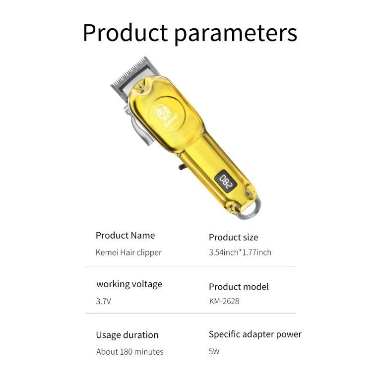 Kemei LCD Hair Trimmer Razor Cutter Cordless Professional … in Pasir Ris - Image 1