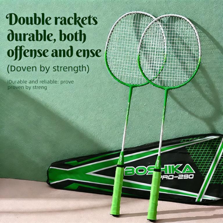 2Pcs Badminton Pair Racket Professional Badminton Set with … in Bishan - Image 1