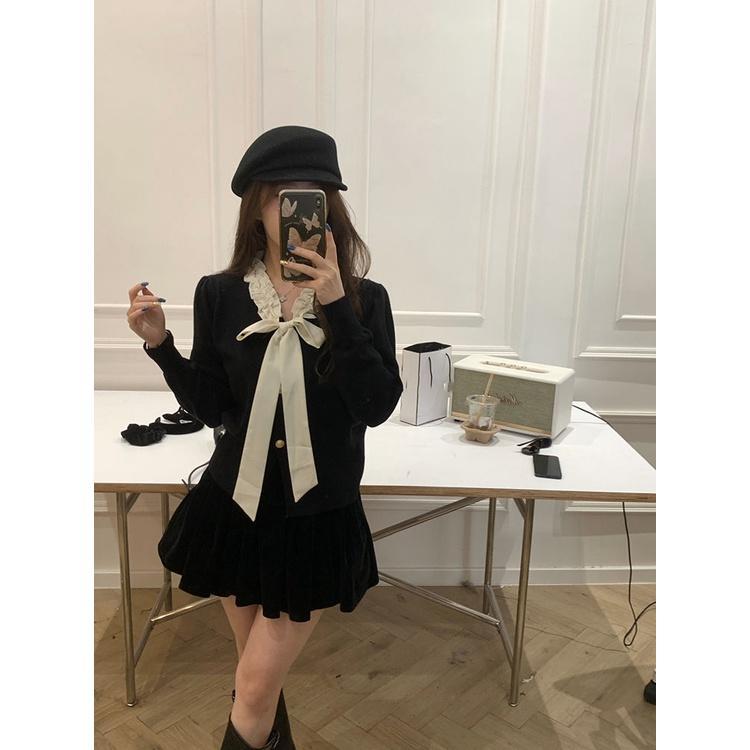 Knitted Sweater Hot!Simple Scarf Neck Contrast Color Rabbit … in Jurong West - Image 1
