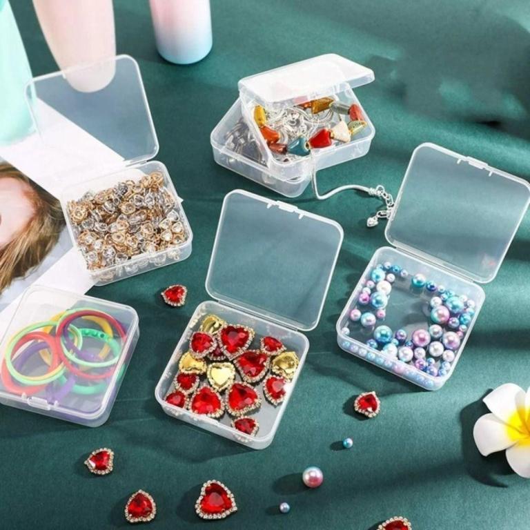 EMILEE Square Storage Box, Transparent PP Earring Storage … in Pasir Ris - Image 1