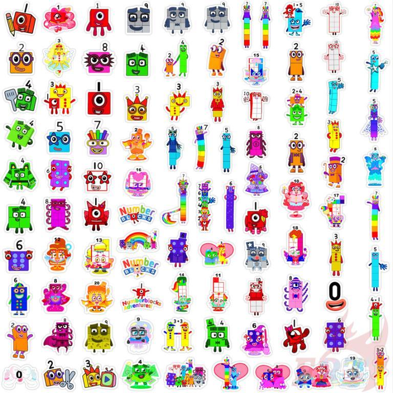 110Pcs/Set ★ Numberblocks Mini Diary Manual Stickers ★ DIY … in North-Eastern Islands - Image 1