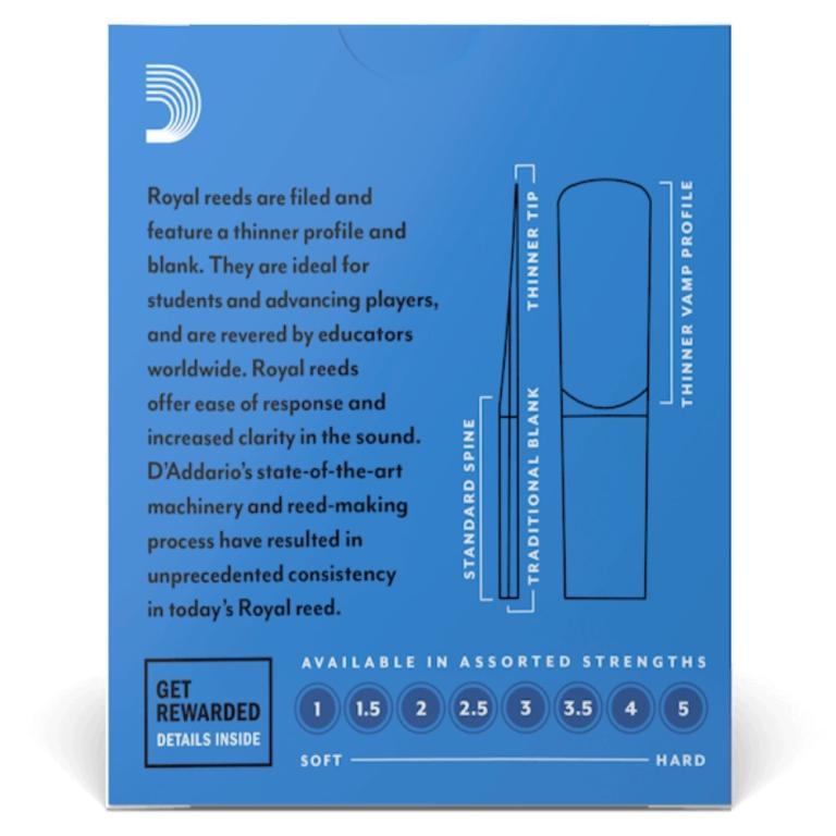 Royal by D’Addario RJB1015 Alto Saxophone Reeds, Strength … in Toa Payoh - Image 1