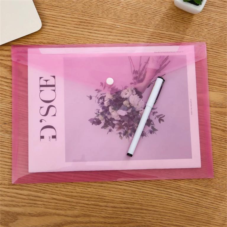 Transparent A4 Snap-Button File Folder, Plastic Storage … in Toa Payoh - Image 1