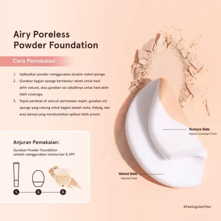 Dear Me Beauty Airy Poreless Powder Foundation in Pasir Ris - Image 1