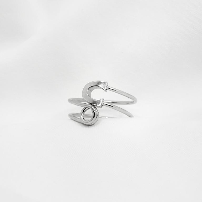 Safety Pin Ring Adjustable Stainless Steel R1004 in Bukit Batok - Image 1