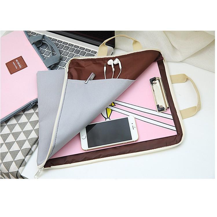 FULIKI Multifunctional Zipper File Bag A4 Data Canvas … in Pasir Ris - Image 1