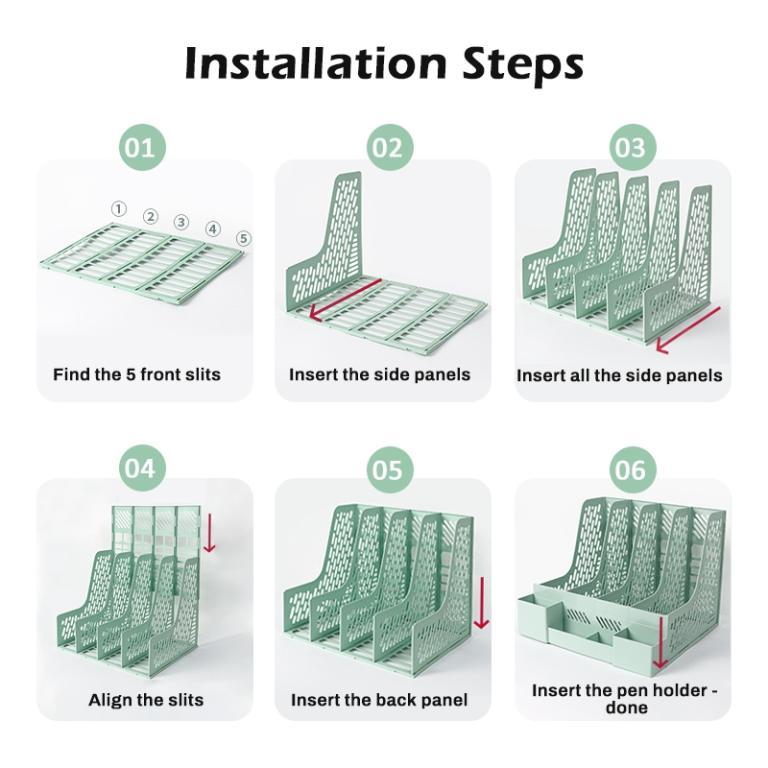 Multifunctional Office Holder File Rack Home Storage Box … in Pasir Ris - Image 1