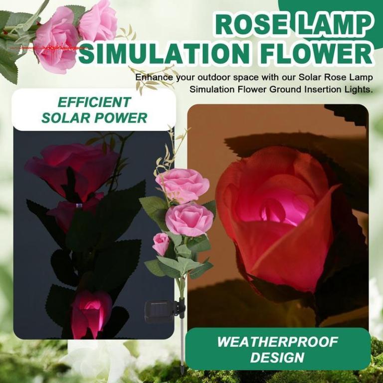 Solar Rose Lamp Simulation Flower Rose Lamp Simulation … in Sembawang - Image 1