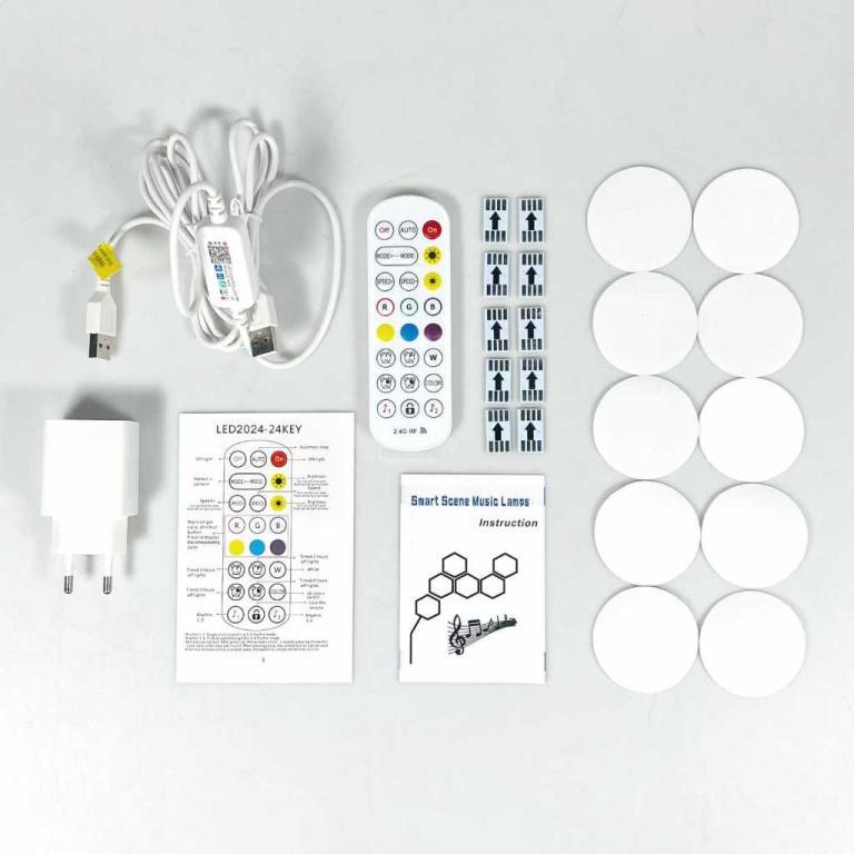 10 PCS RGB Hexagonal LED Decorative Lights Smart App … in Mandai - Image 1