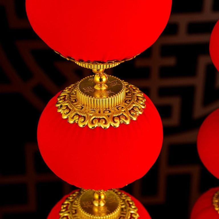 DATANEST​ Red Lantern Outdoor Decor Round Spring Festival … in Novena - Image 1