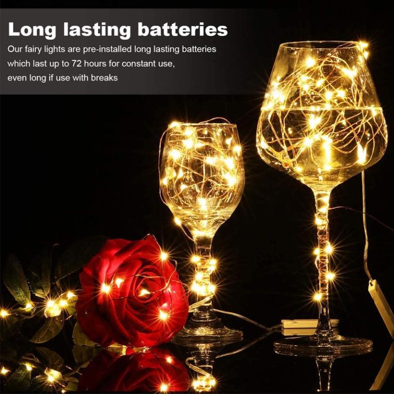 Fairy Light LED Mini Copper Wire String 2 CR2032 Battery … in Novena - Image 1