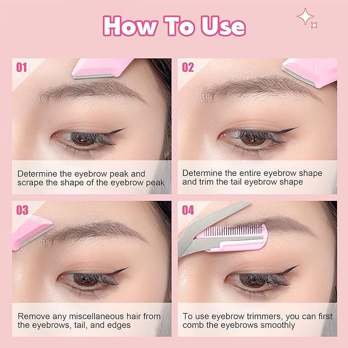 Two-Piece Eyebrow Trimmer Set, Including Curved Eyebrow … in Bukit Merah - Image 1