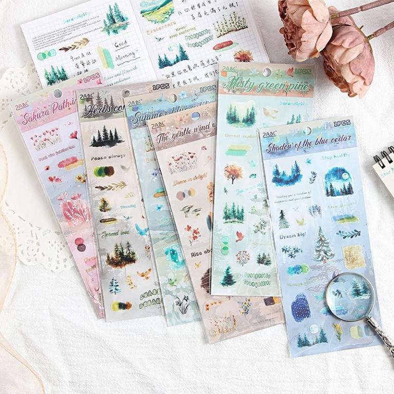 Ins Style Matte Waterproof Handbook Sticker Beautiful Material in Pasir Ris - Image 1