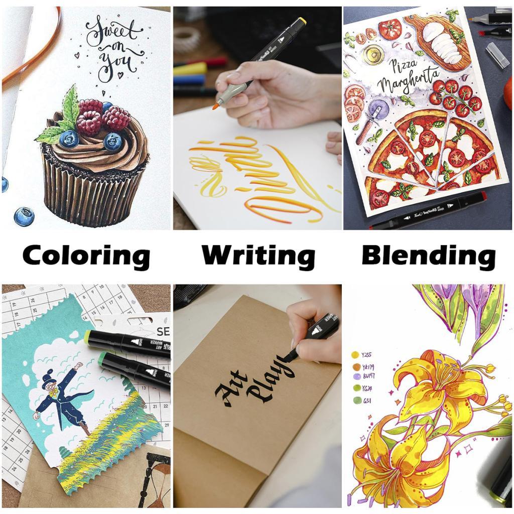 24 Color Marker Color Marker Kit with Double Point/Touch … in Pasir Ris - Image 1