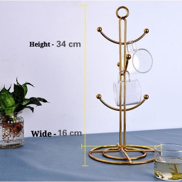 OEMART Metal Deco Mug Tree Shape Stand Storage Rack Dapur … in Sembawang - Image 1