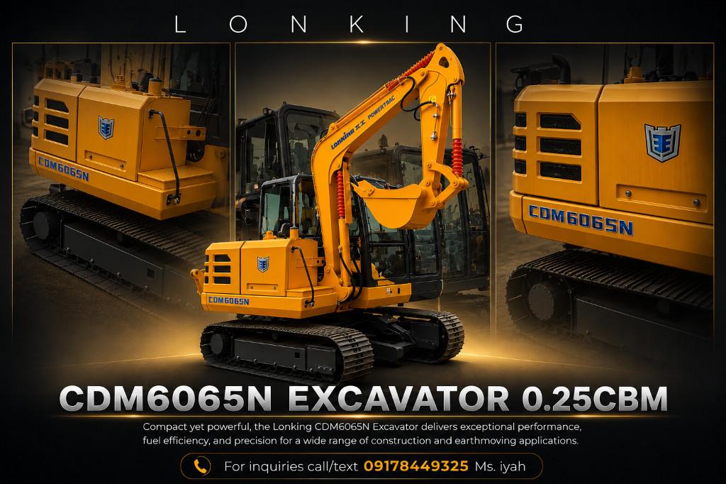 LONKING CDM6065N EXCAVATOR 0.25CBM, CRAWLER TYPE in Malabon - Image 1