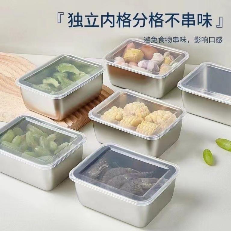 Stainless Steel Square Fresh-keeping Box Storage Box Sealed … in Sembawang - Image 1