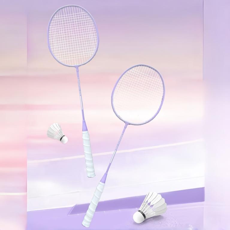 Badminton Rackets Set with High Elasticity Fiber & Foam … in Singapore - Image 1