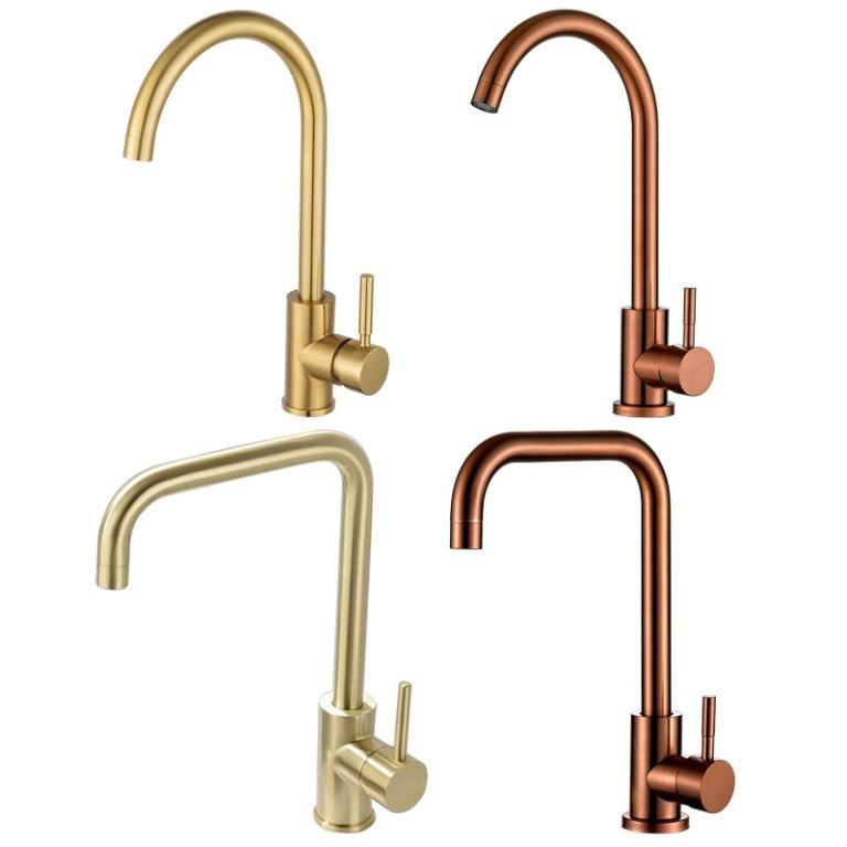 SOURCE Kitchen Faucets Gold Kitchen Mixer Single Handle … in North-Eastern Islands - Image 1