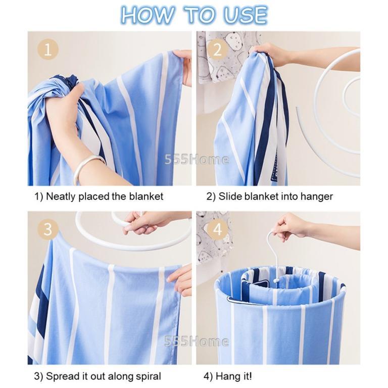Easy Blanket Hanger / Laundry Drying Rack / Bedsheet Quilt … in Toa Payoh - Image 1