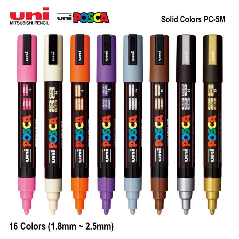UNI Posca Color Waster Based Marker Standard Solid Colors 8 … in Pasir Ris - Image 1