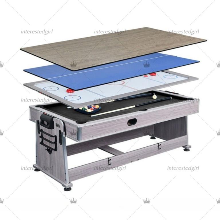 Wood Grain Multi-function 4 in 1 Multi-function Table, Flip … in Bishan - Image 1