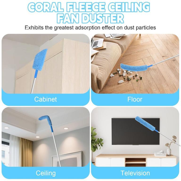 Adjustable Microfiber Ceiling Fan Cleaner Brush Duster Wall … in North-Eastern Islands - Image 1