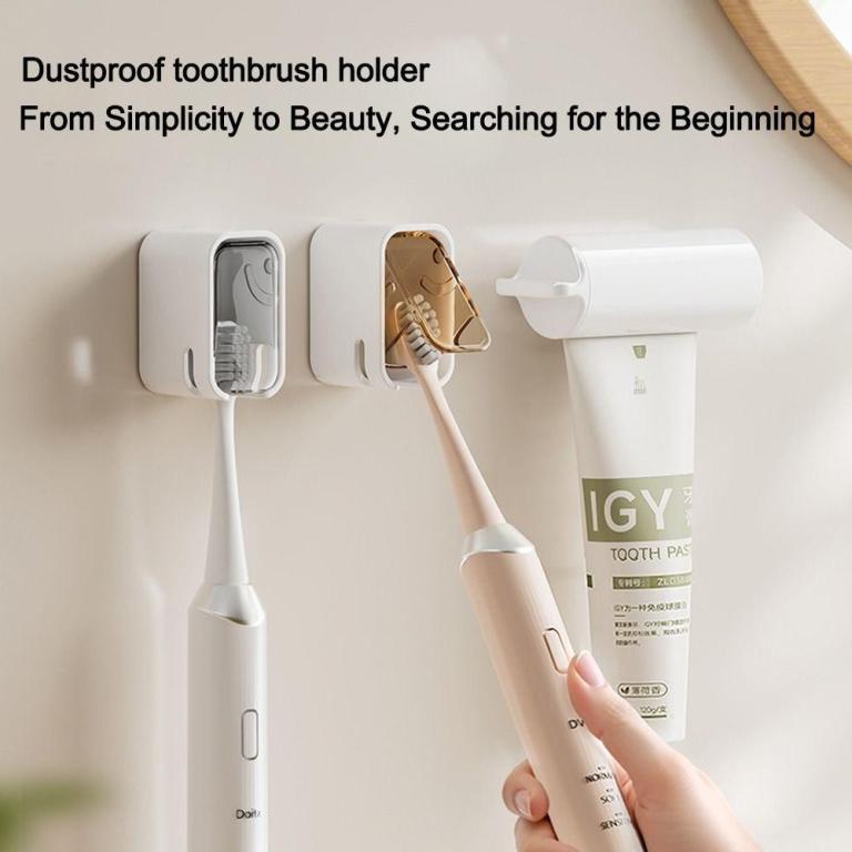 CACTUS Toothbrush Rack, Flip-top Dustproof Toothbrush … in Toa Payoh - Image 1