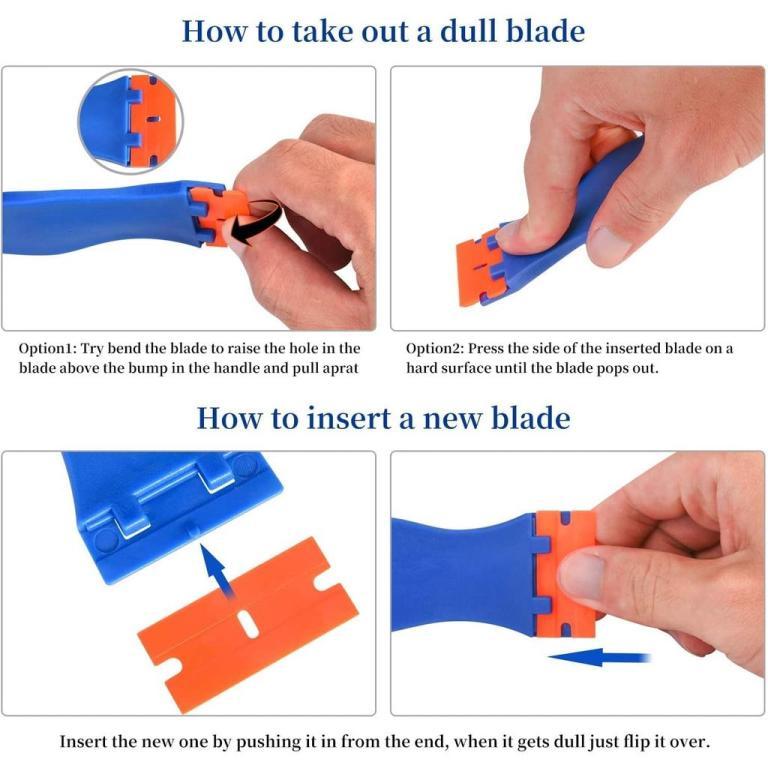 Plastic Razor Blade Scraper with 10Pcs Blades Label Remover … in Geylang - Image 1