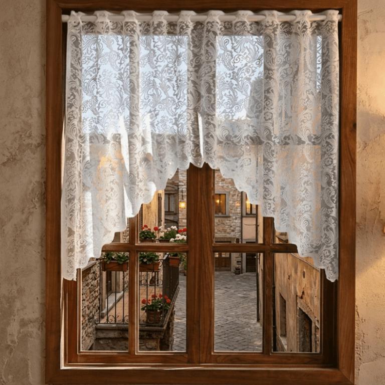 SANRUI Short Curtain, Flower Light Filtering Triangle … in Woodlands - Image 1