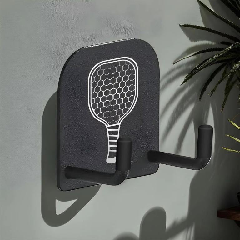 PATH 2Pcs Pickleball Paddle Wall Rack, Self-adhesive … in Woodlands - Image 1