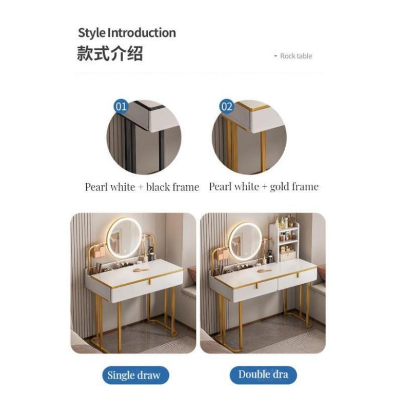 LGA Dressing Table Multifunctional LED Light Drawers Big … in Singapore - Image 1