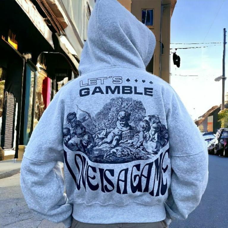 Jacket Hoodie Zip Form Boxy In Let's Gamble Men's and … in Bukit Merah - Image 1