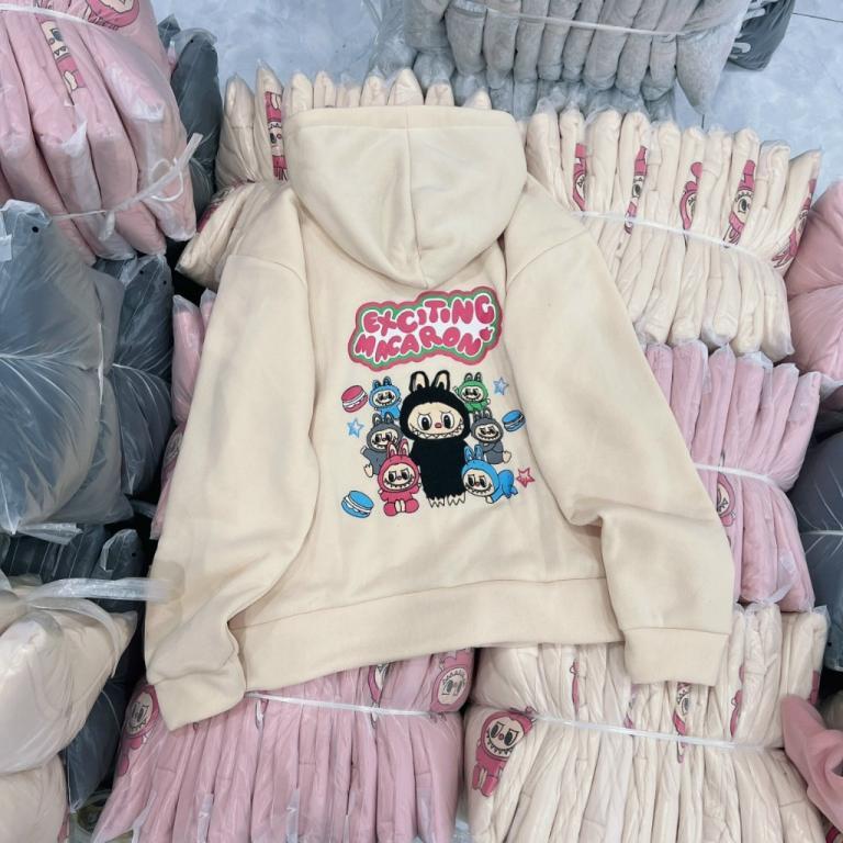 LABUBU EXMACARON Multi-Piece Pattern Zipper Fleece Jacket … in Sembawang - Image 1