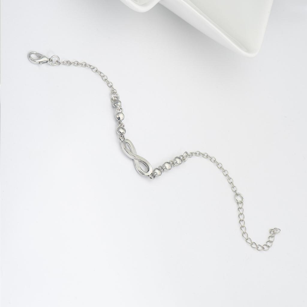 Infinity Symbol Link Bracelet Micro Paved Chain Adjustable … in Geylang - Image 1