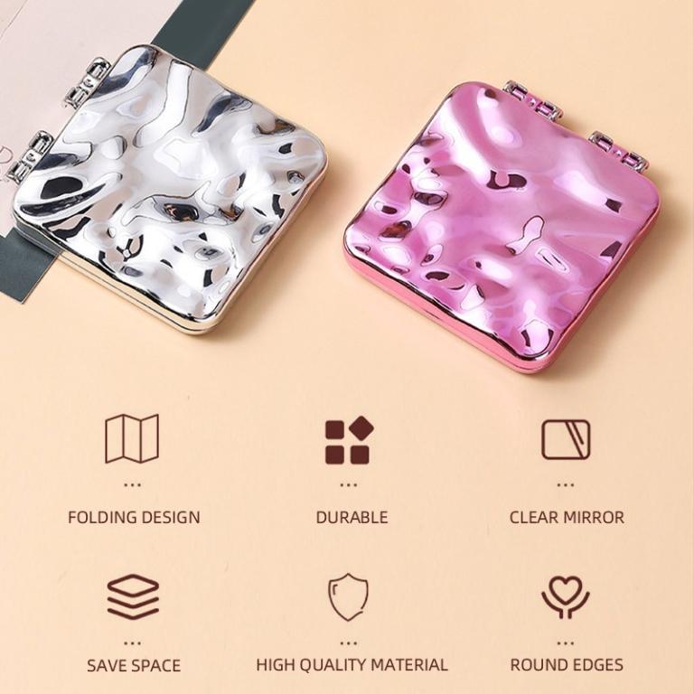 Liquid Back Design Square Mirror Mini HD Beauty Handle … in North-Eastern Islands - Image 1