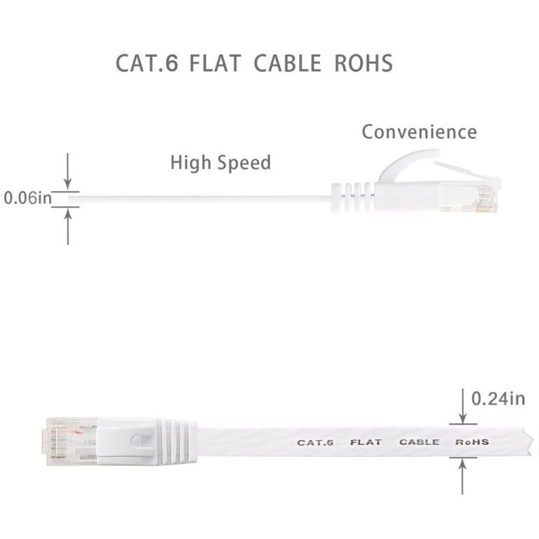 DMX CAT 6 RJ45 Flat LAN Network Cable (2M, 3M, 5M) in Bishan - Image 1