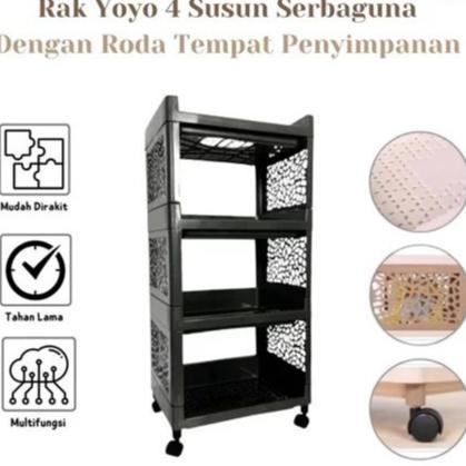 4-Tier Yoyo Rack with Wheels, Multipurpose Stacking Rack in Toa Payoh - Image 1