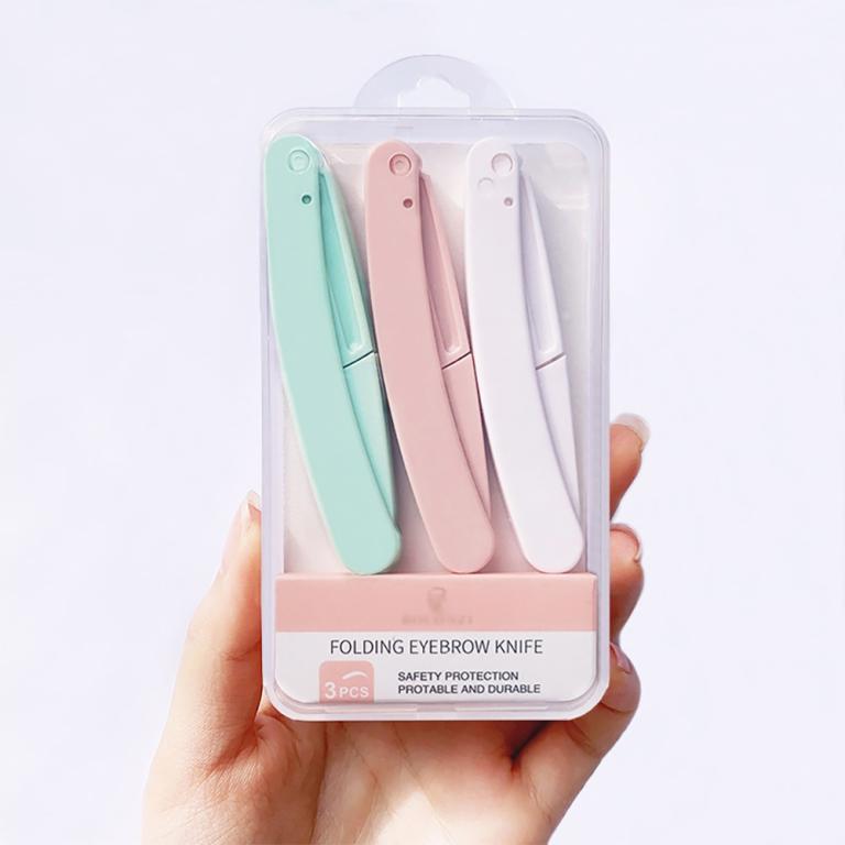 Safe Folding Eyebrow Trimmer Three-Piece Set [Random Color] … in Mandai - Image 1