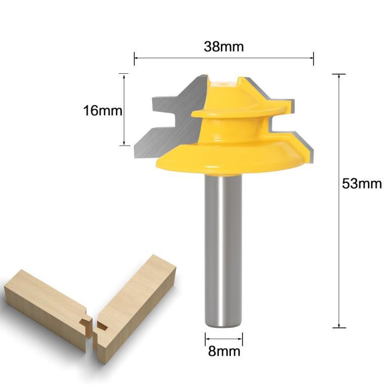 3PCS Rabbet Router Bit Set 8mm Shank with 12.7mm 16mm … in Singapore - Image 1