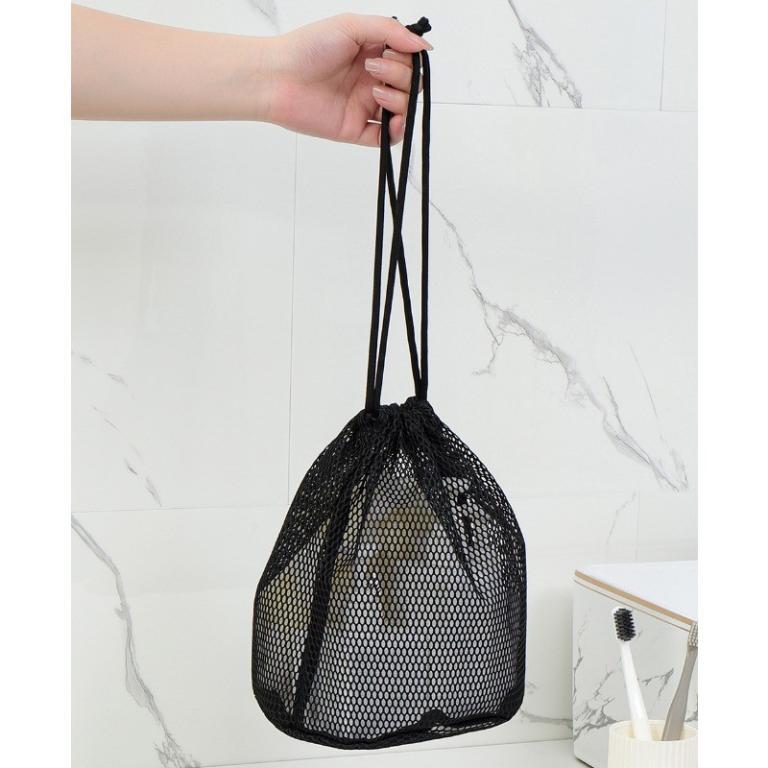 Mesh Drawstring Makeup Bag Portable Wet/Dry Storage Pouch … in Bishan - Image 1